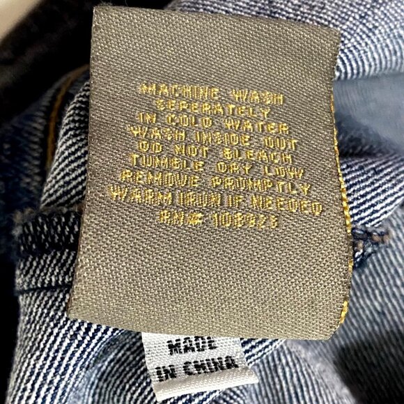 Vintage Crest Jeans Denim Jacket Womens 3X Embellished Y2K Boho Hippie Western - Picture 9 of 9